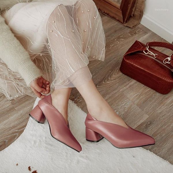

big size 11 12 13 14 15 16 17 ladies high heels women shoes woman pumps rough heel pointed roman style shallow mouth1, Black