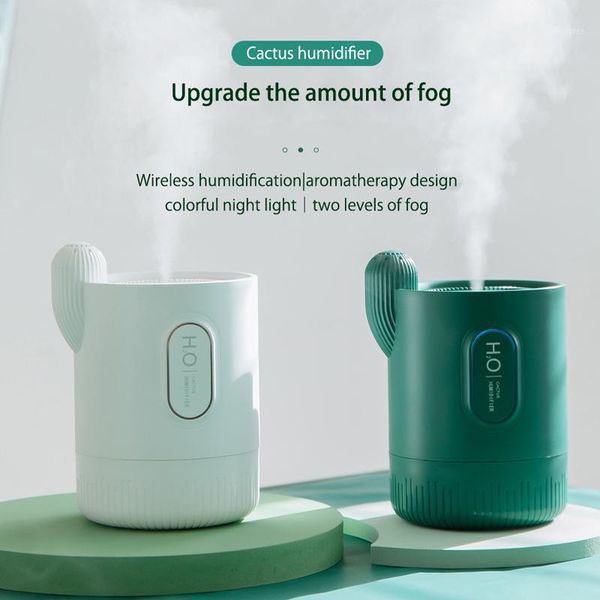 

humidifiers eloole 330ml cactus air humidifier portable ultrasonic aroma essential oil diffuser cool mist 2000mah battery humidificador1