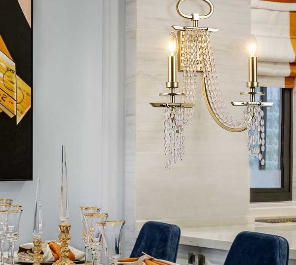 

american crystal wall lamp living room wall lamp corridor aisle creative personality simple modern