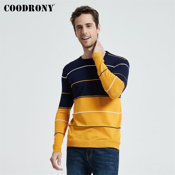 

coodrony brand sweater men casual o-neck pull homme autumn winter knitwear cotton pullover men jersey hombre sweaters c1012 201203, White;black