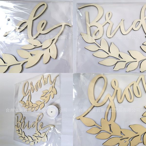 

bride and groom chair signs pendant woodiness wedding back pedants creative widgets fashion selling with superior quality 32am j1