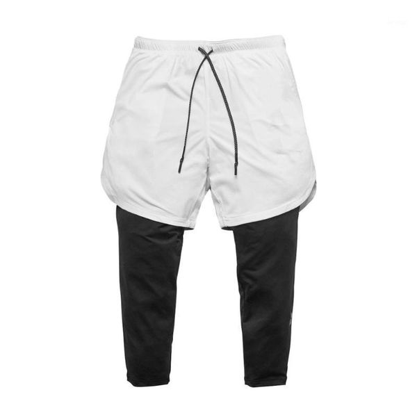 

running shorts men's mens sports male double-deck quick drying men jogging gym men1, Black;blue