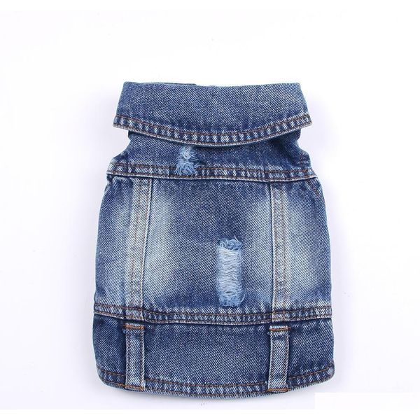 

pet dog jeans jacket new cute face blue denim coat vest pet puppy clothes apparel 6 sizes y97uu