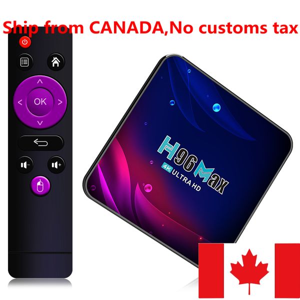 Navio do Canadá H96 Max V11 Smart TV Caixa Android 11 2G 16G 4K YouTube H96MAX 2G / 4G Set Top Media Player