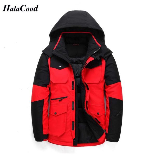 

men's down & parkas halacood quality men fashion jacket winter coat parka male white duck thickening business jackets plus size, Black