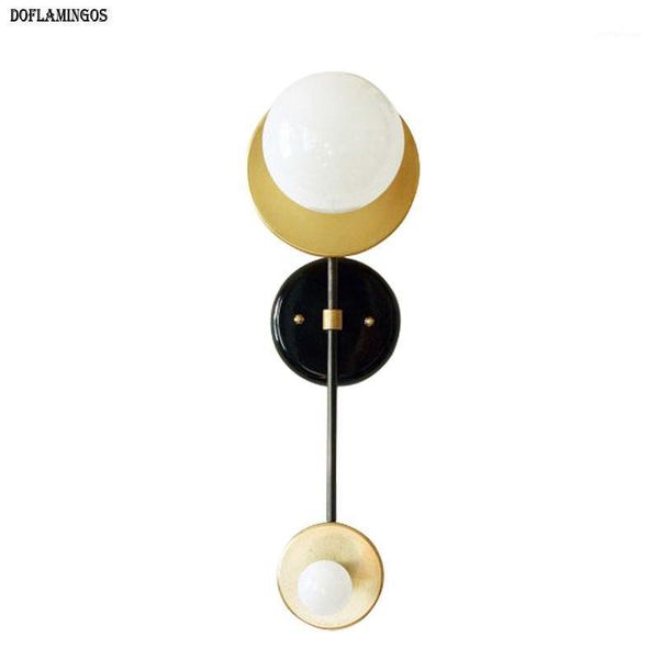 

wall lamp 2021 nordic modern minimalist style living room bedroom corridor brass model creative l1