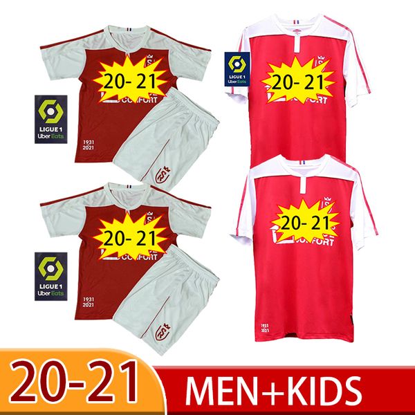 

2021 new stade de reims maillot de foot soccer jerseys cafaro konan dia foket zeneli chavalerin men kids hommes enfants shirts uniforms, Black;yellow