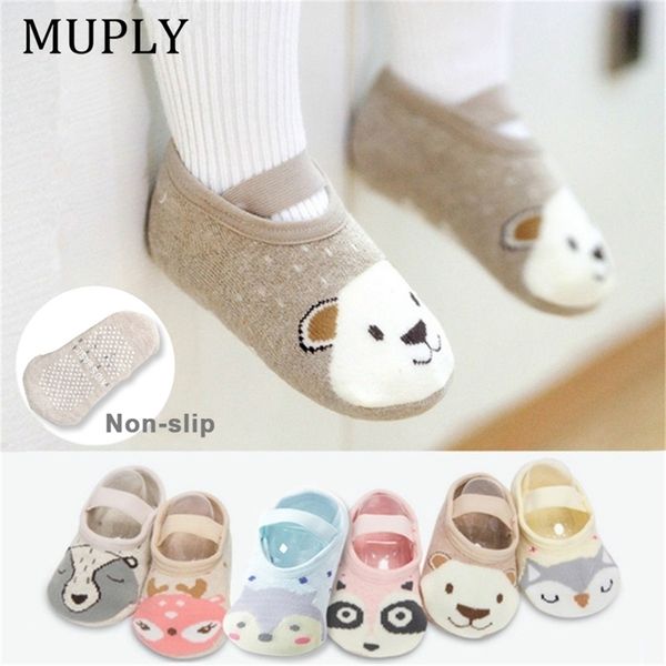 

1 pair fashion baby girls boys cute cartoon non-slip cotton toddler floor socks animal pattern first walker shoes for newborns y201009