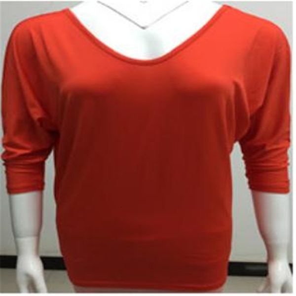 

women's loose 3/4 sleeves t-shirt new fahsion back buttons t shirts female's autumn spring plus sizes v neck solid wear hot, White