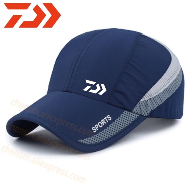 Dawa Männer Sommer DAIWA Angeln Schnell trocknende Baseball Kappe Outdoor Freizeit Wandern Sonnenhut Weibliche Kappe Net Mesh Cap Y200714