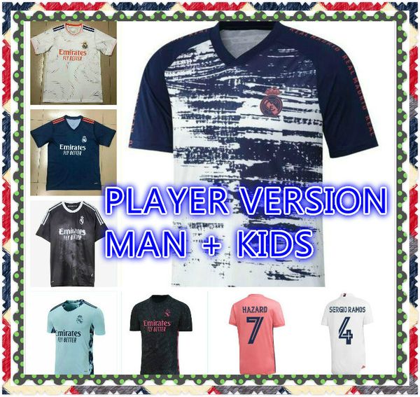 

man kids kit 2020 2021 2022 real madrid hazard jovic soccer jersey benzema sergio ramos kroos james 20 21 football camisa jerseys maillot, Black;yellow