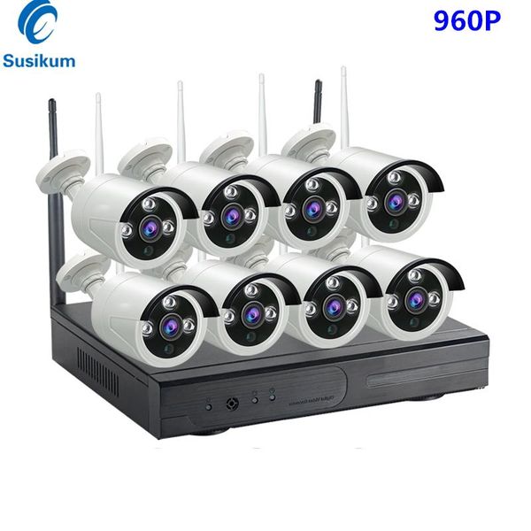 

wireless camera kits 8ch cctv system 960p hd nvr 8pcs 1.3mp ir outdoor waterproof p2p wifi security surveillance kit
