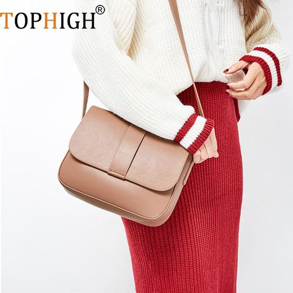 

shoulder bags igh casual large capacity totes genuine leather women handbag flap crossbody bag youth ladies simple versatile