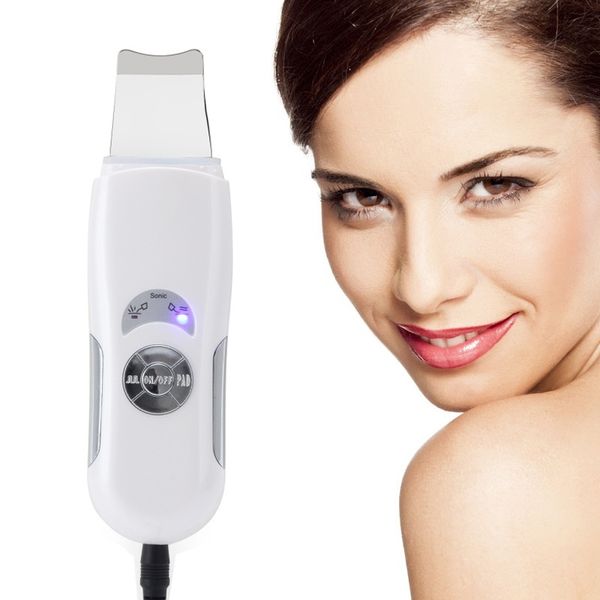 

portable ultrasonic skin scrubber cleanser face cleaning acne removal facial spa massager ultrasound peeling clean machine