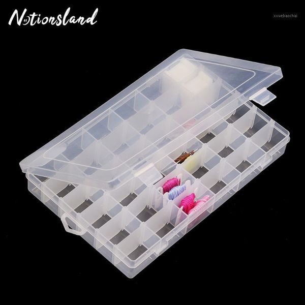 

36 grids embroidery floss craft thread bobbin plastic storage box for cross stitch spools storage holder for home sewing tools1, Black