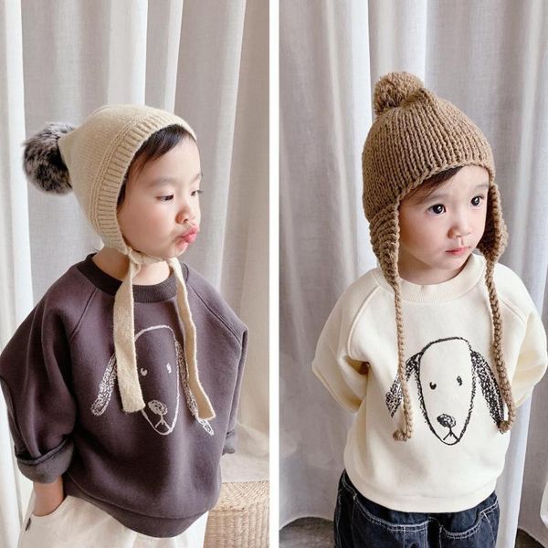 

2021 new baby winter clothing boys sweatshirts kids cartoon sweatshirt clothes warm hoodies 1-6 years girl plus veet long sleeve 0emd, Blue;gray