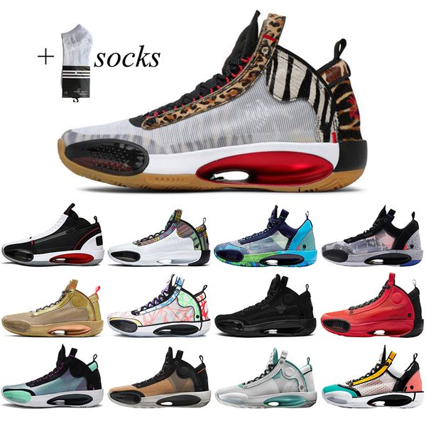 

jumpman 34s basketball shoes for men regency purple black cat pure money heritage blue void mens trainers outdoor jogging sport sneakers, White;red