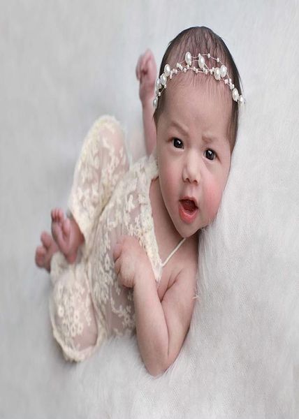 

pearl halo newborn pgraphy props tieback headbands baby girls headwear for bebe p prop shooting accessories wmtxmq, Slivery;white