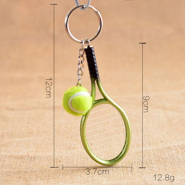 

sport tennis racket ball key keychain personalized mini chain promotion gift key ring holder accessories fashion keyring, Slivery;golden