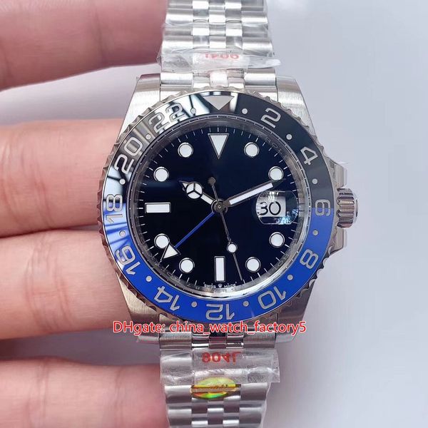 

version noobf cal.3285 movement 40mm gmt 126710 126710blro-0001 pepsi basel world 904 steel mechanical automatic mens watch watche, Slivery;brown