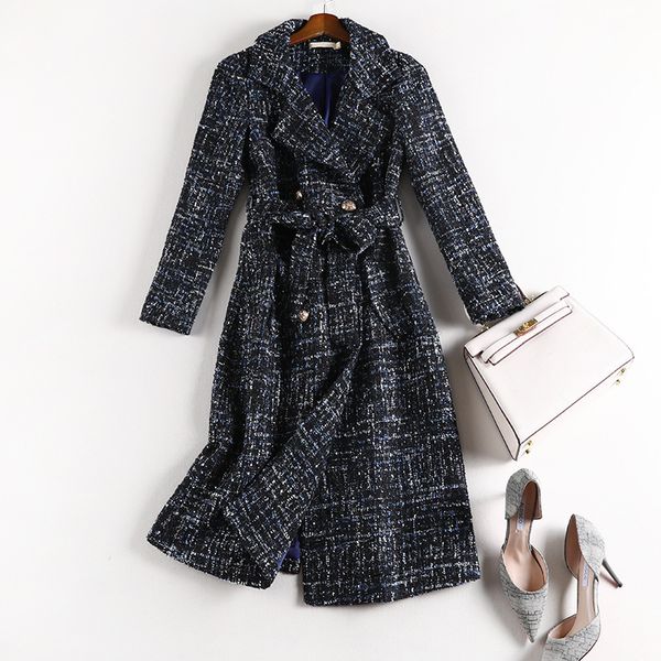 

beverlly autumn winter new collar women's 200kg meat covering makings wool trench 8716 clothes jgte, Tan;black