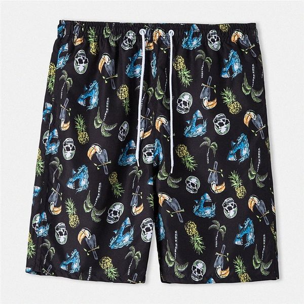 

men's stylish casual / sporty shorts elastic drawstring design print short pants daily holiday micro-elastic graphic prints skull breat, White;black