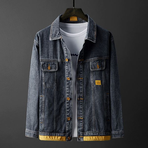 

2021 new denim jeans autumn spring fashion male jackets outward clothes of large dimensions 3fs0, Black;brown