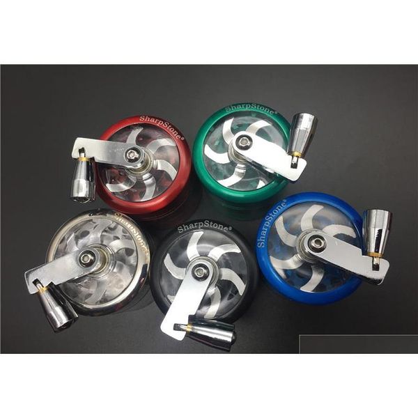 

40mm/50mm/55mm/6m sharp stone zicn alloy hand crank herb grinder sharpstone grinders for tob jlljrt dayupshop