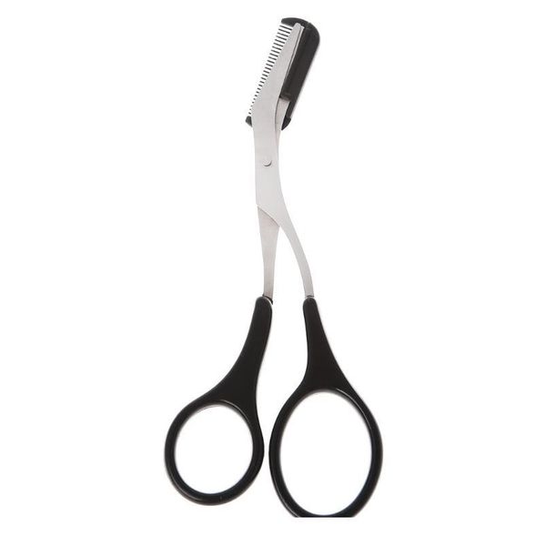 

women eyebrow trimmer scissors comb eyelash hair removal grooming cutter shaping q0kd women jllsoq, Silver
