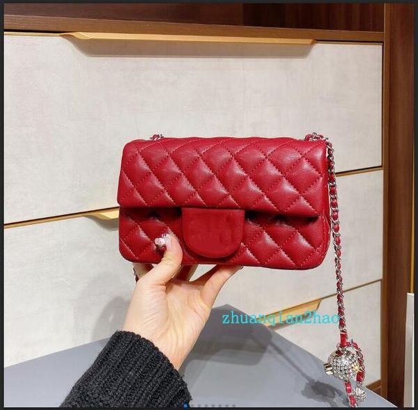 

новая мода решетка кладка шариковая сумка высокого качества флип цепь женская кожаная сумка женское плечо сумка мода женская сумка