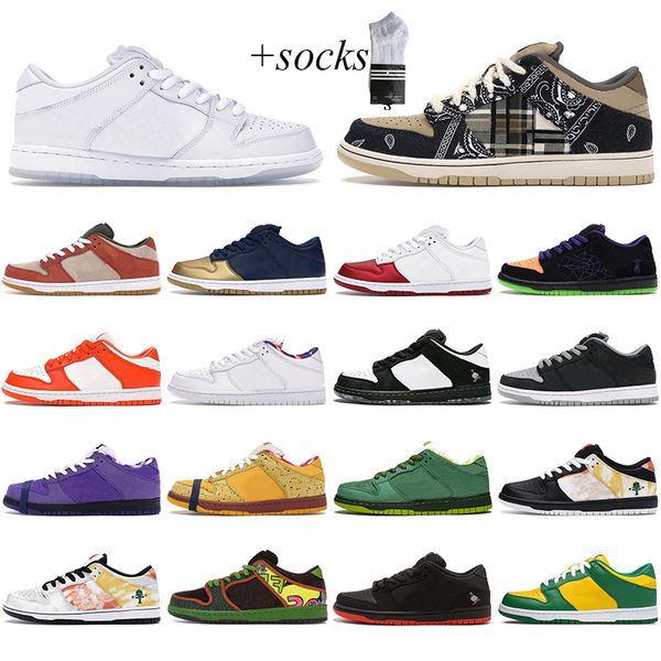 

sb dunk running shoes for men women dunky chunky white diamond viotech travis scotts de la soul mens trainers sports sneaker, White;red