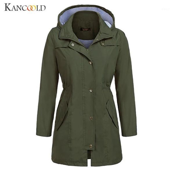 

kancoold coats women solid rain jacket outdoor hoodie waterproof hooded raincoat fashion new woman coats and jackets 2019jul291, Black;brown