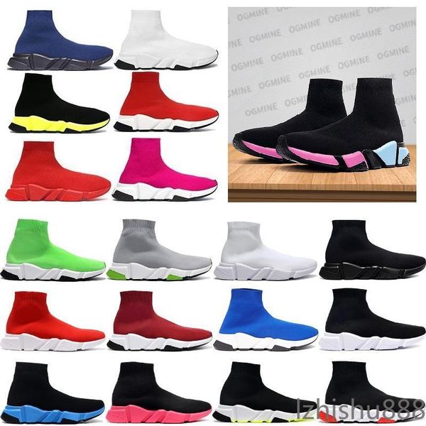 

2021 fashion speed trainer black red gypsophila flat sock socks boots mens womens casual walking runner shoes sneakers 36-45 lz