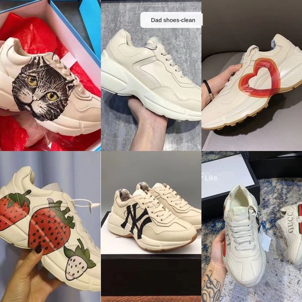 

hsmj 2021-2020j new trend 35 shoessize leather casual shoes graffiti men and women outdoor sports wild fashion shoes party couple pattern be