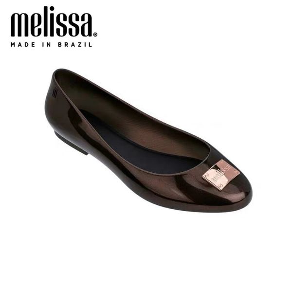 

2020 new melissa women jelly shoes flat with melissa adulto sandals ladies summer shoes y200702, Black