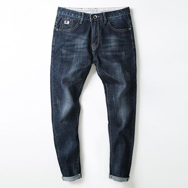 

autumn spring new men's denim jeans men casual slim elastic jeans pencil pants men trousers vaqueros hombre, Blue