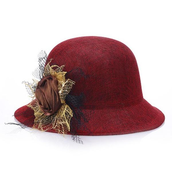 

2017 мода женщины леди федорас топ шляпа весна летние боулер шляпы соломенная крышка дышащий солнцезащитный крем флант марки цветы элегантны, Black;white