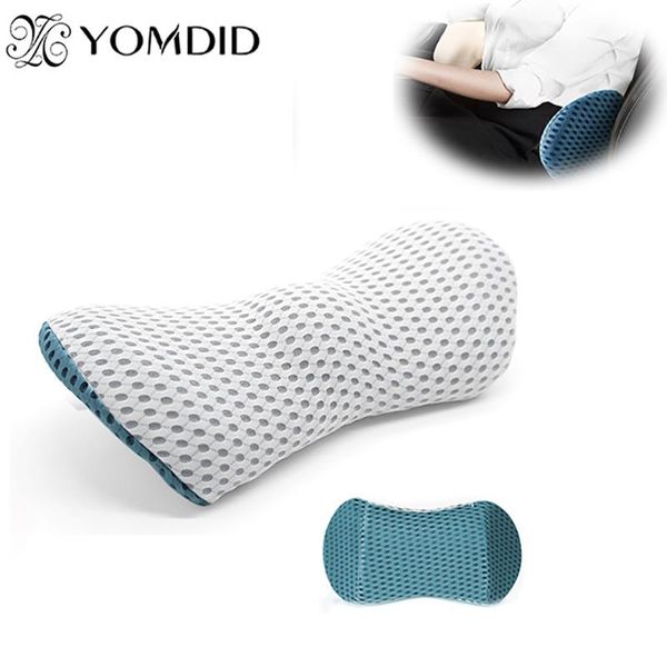 

breathable memory cotton physiotherapy lumbar pillow waist for car seat back pain support cushion sofa bed office sleep pillows