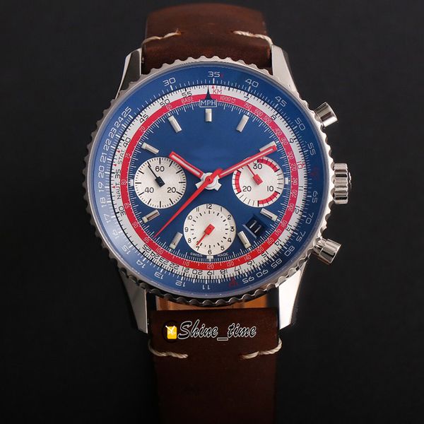 

v9f special edition b01 swissair two way rotation bezel eta a7750 automatic chronograph ab01211b1b1x2 mens watch sport watches, Slivery;brown