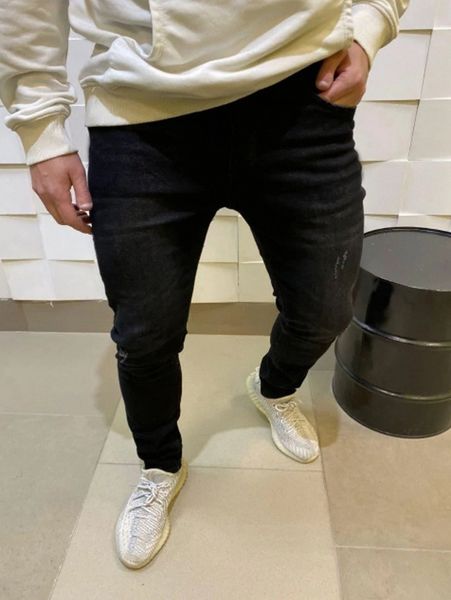 

men cat scratch tapered jeans 08oe#, Blue