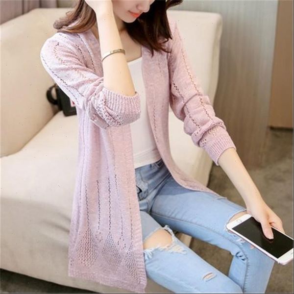 

fashion long spring and autumn thin style with korean version of loose summer air conditioning shirt womens pz2227, White;black