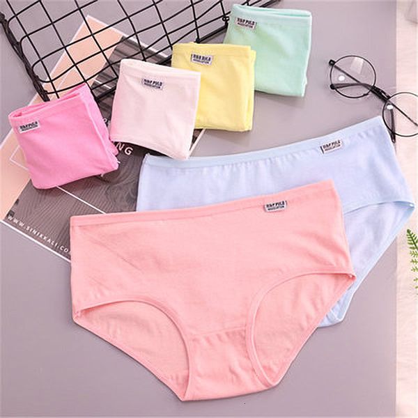 

women underwear cotton panties solid colors fashion pretty low waist briefs for women's underpants, Black;pink
