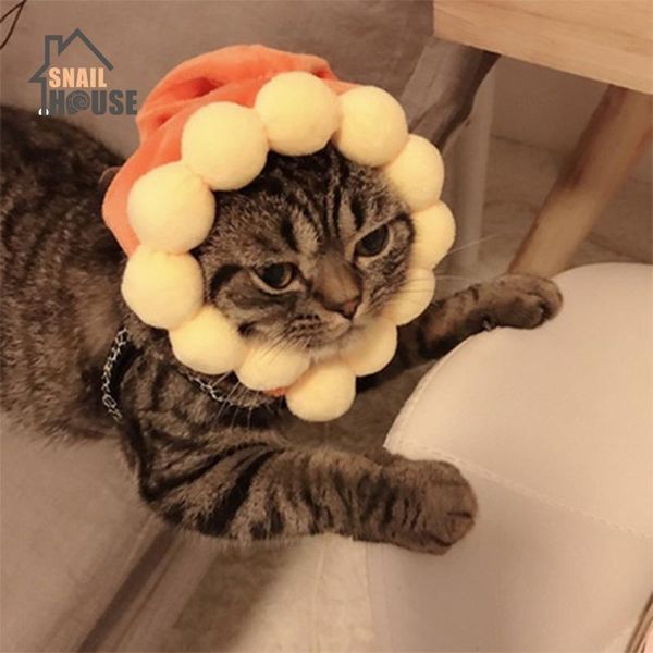 

snailhouse cute dress up banana form plush cat pet headband hat pet wigs милая собака солнца цветок счастливая головной убор парик кошка h s
