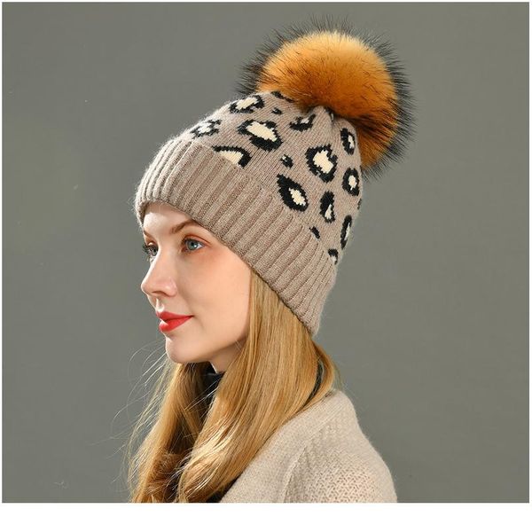 

winter hat soft wool cashmere knitted beanie bonnet wholesale leopard women beanies wi qylxxx