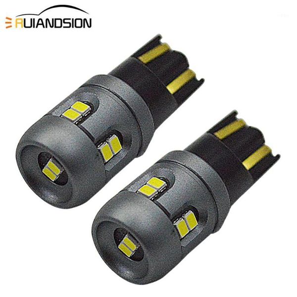 

2x 2.4w bright white led bulb t10 w5w car interior dome light 9-18v ac/dc auto clearance license plate instrument reading lamps1