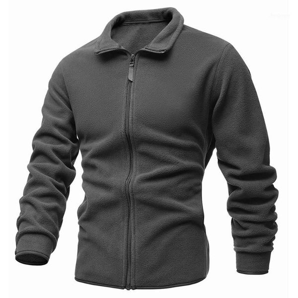 

men jacket fashion coat zipper turn down collar fleece coats solid color long sleeve winter warm mens jackets1, Black;brown