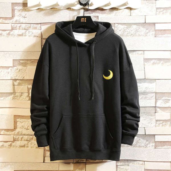 

sweater fall men's 2020 new hooded long sleeve casual trend student large loose embroidery sportswear, Gray