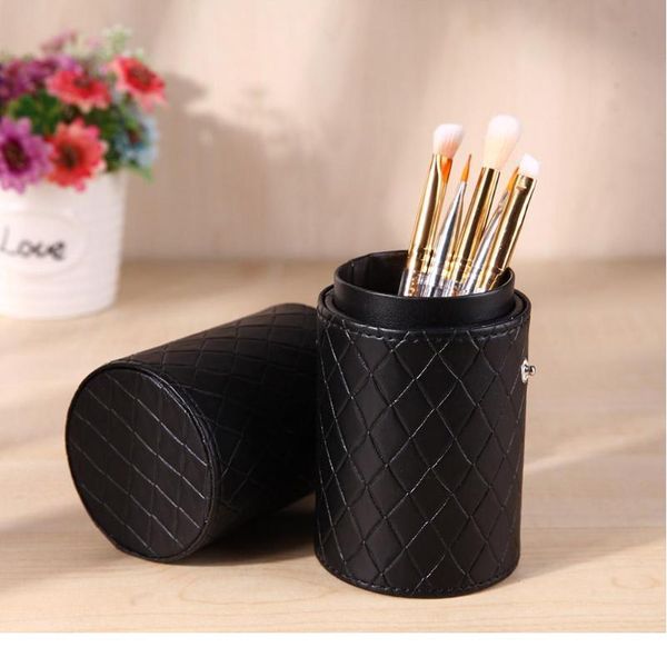 

pu leather makeup storage holder cosmetic cup case box for makeup brush pen bag container portable make sqclfx