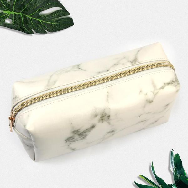 

1pc fashion marble pattern makeup brushes container cosmetic bags make up brush storage bag case pe sqcwhl