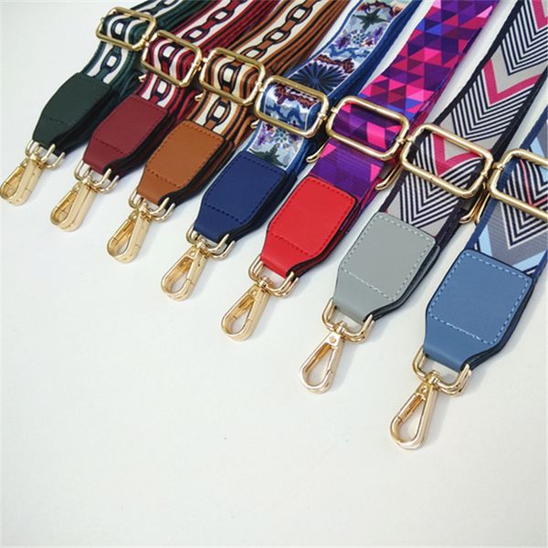 

fashion handle bag strap for women removable diy shoulder rainbow handbag accessories cross body messenger nylon bag strap, Black